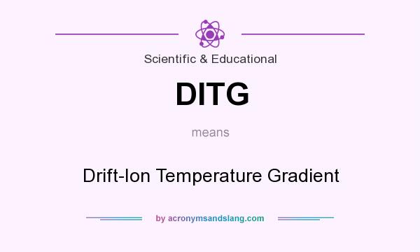 What does DITG mean? It stands for Drift-Ion Temperature Gradient