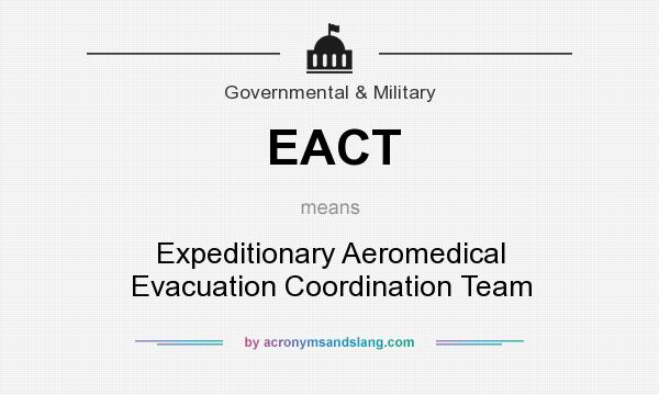 What does EACT mean? It stands for Expeditionary Aeromedical Evacuation Coordination Team