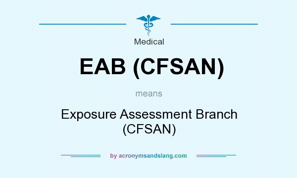 What does EAB (CFSAN) mean? It stands for Exposure Assessment Branch (CFSAN)