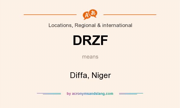 What does DRZF mean? It stands for Diffa, Niger