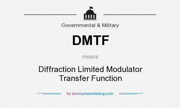 What does DMTF mean? It stands for Diffraction Limited Modulator Transfer Function