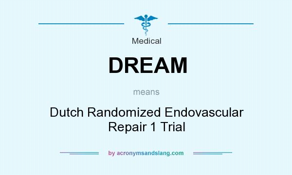 What does DREAM mean? It stands for Dutch Randomized Endovascular Repair 1 Trial