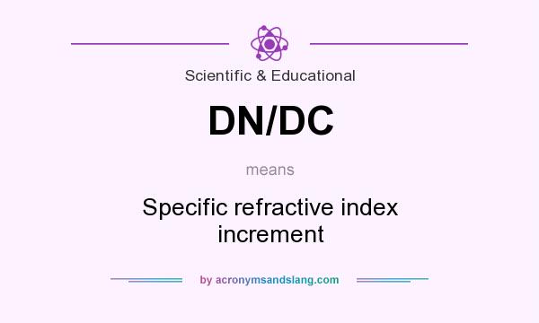 What does DN/DC mean? It stands for Specific refractive index increment