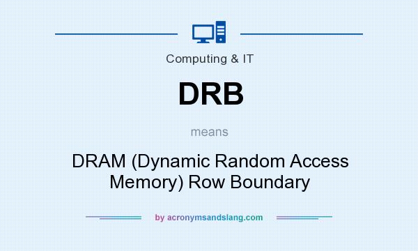 What does DRB mean? It stands for DRAM (Dynamic Random Access Memory) Row Boundary
