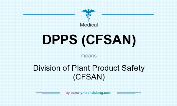 What does DPPS (CFSAN) mean? It stands for Division of Plant Product Safety (CFSAN)