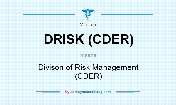 What does DRISK (CDER) mean? It stands for Divison of Risk Management (CDER)
