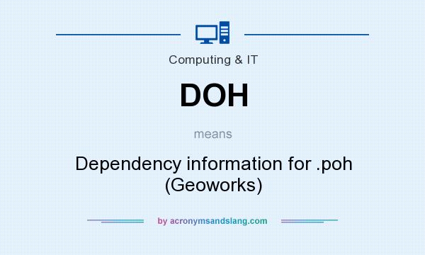 What does DOH mean? It stands for Dependency information for .poh (Geoworks)