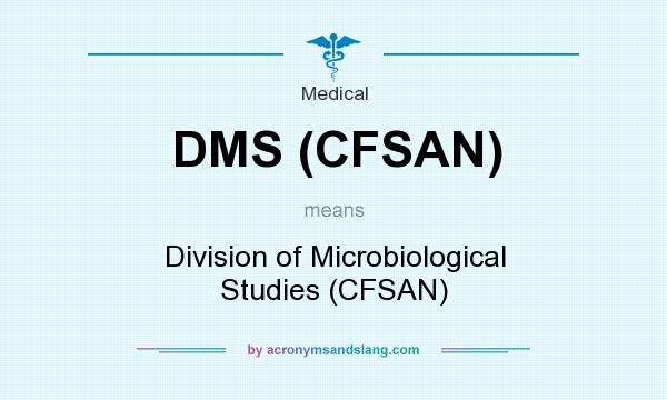 What does DMS (CFSAN) mean? It stands for Division of Microbiological Studies (CFSAN)