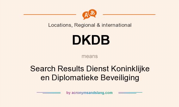What does DKDB mean? It stands for Search Results Dienst Koninklijke en Diplomatieke Beveiliging