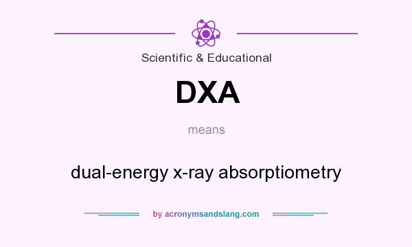 What does DXA mean? It stands for dual-energy x-ray absorptiometry
