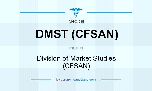 What does DMST (CFSAN) mean? It stands for Division of Market Studies (CFSAN)