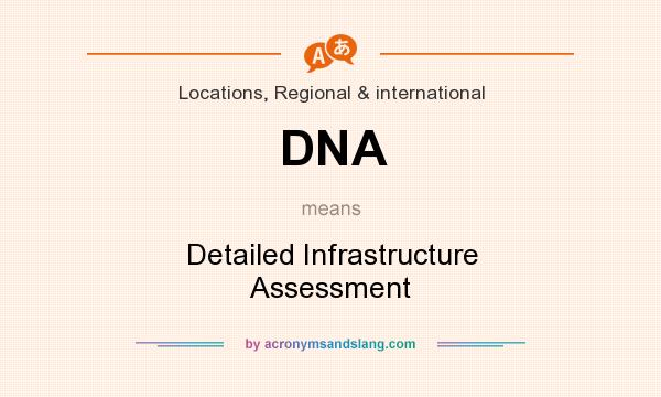 What does DNA mean? It stands for Detailed Infrastructure Assessment