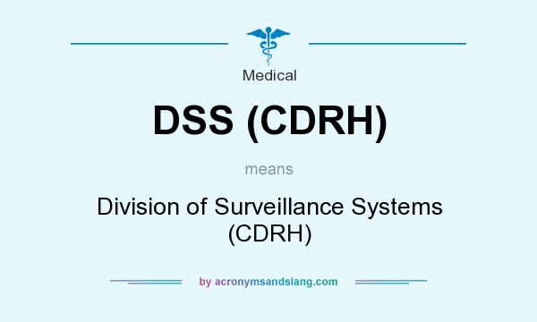 What does DSS (CDRH) mean? It stands for Division of Surveillance Systems (CDRH)
