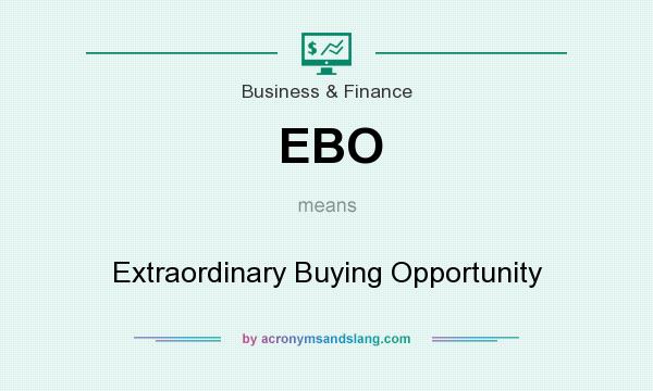 What does EBO mean? It stands for Extraordinary Buying Opportunity