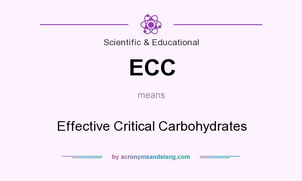 What does ECC mean? It stands for Effective Critical Carbohydrates