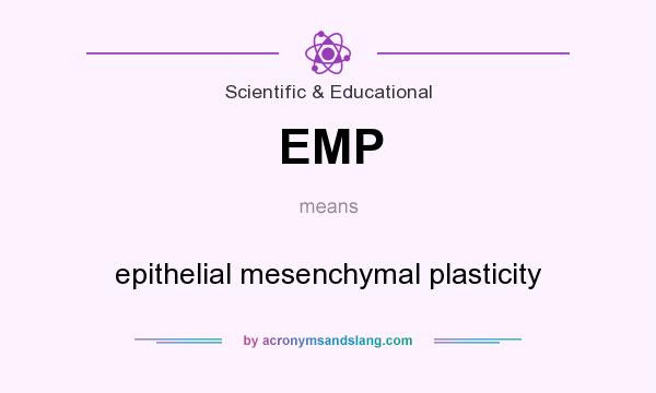 What does EMP mean? It stands for epithelial mesenchymal plasticity