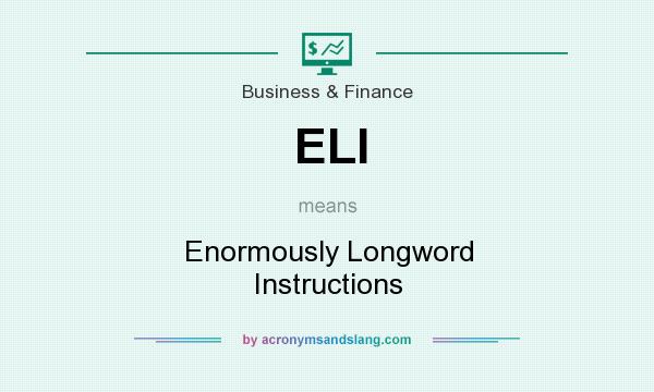 What does ELI mean? It stands for Enormously Longword Instructions