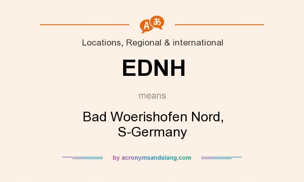 What does EDNH mean? It stands for Bad Woerishofen Nord, S-Germany