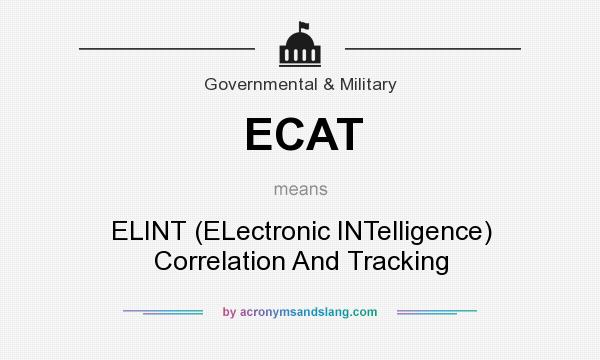 What does ECAT mean? It stands for ELINT (ELectronic INTelligence) Correlation And Tracking