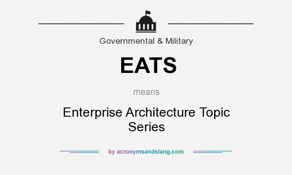 What does EATS mean? It stands for Enterprise Architecture Topic Series