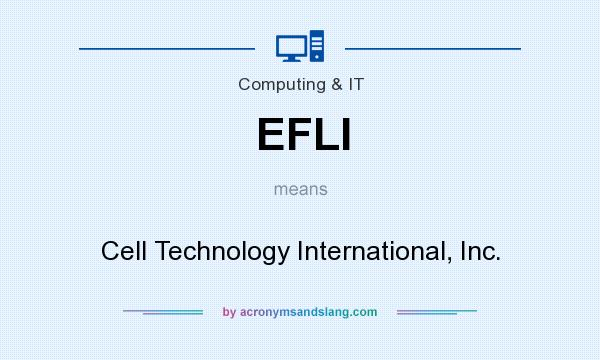 What does EFLI mean? It stands for Cell Technology International, Inc.