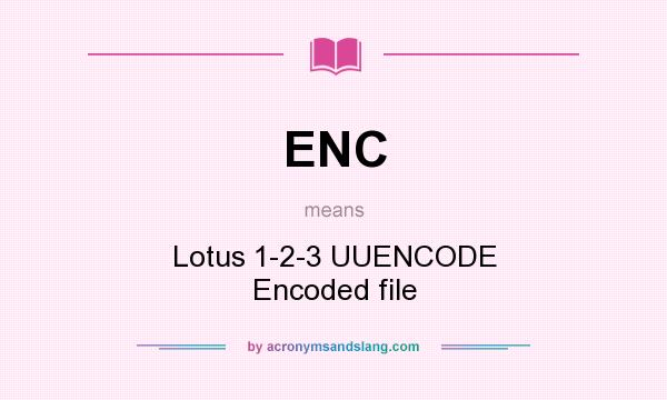 What does ENC mean? It stands for Lotus 1-2-3 UUENCODE Encoded file