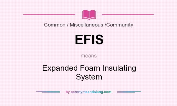 What does EFIS mean? It stands for Expanded Foam Insulating System