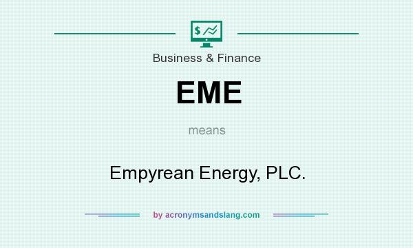 What does EME mean? It stands for Empyrean Energy, PLC.