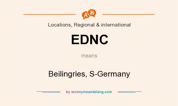 What does EDNC mean? It stands for Beilingries, S-Germany