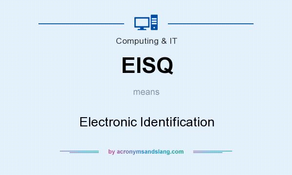 What does EISQ mean? It stands for Electronic Identification