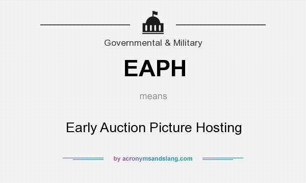 What does EAPH mean? It stands for Early Auction Picture Hosting