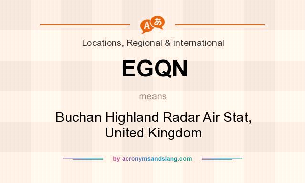 What does EGQN mean? It stands for Buchan Highland Radar Air Stat, United Kingdom