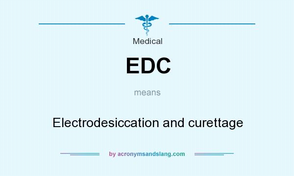 What does EDC mean? It stands for Electrodesiccation and curettage