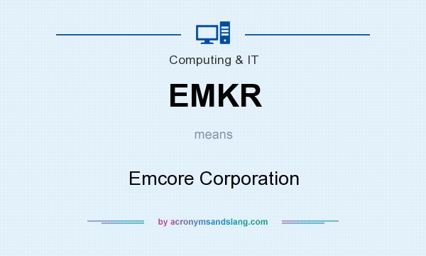 What does EMKR mean? It stands for Emcore Corporation