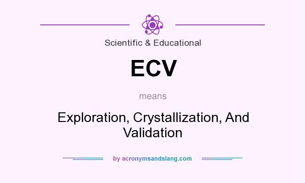 What does ECV mean? It stands for Exploration, Crystallization, And Validation