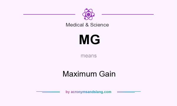 What does MG mean? It stands for Maximum Gain