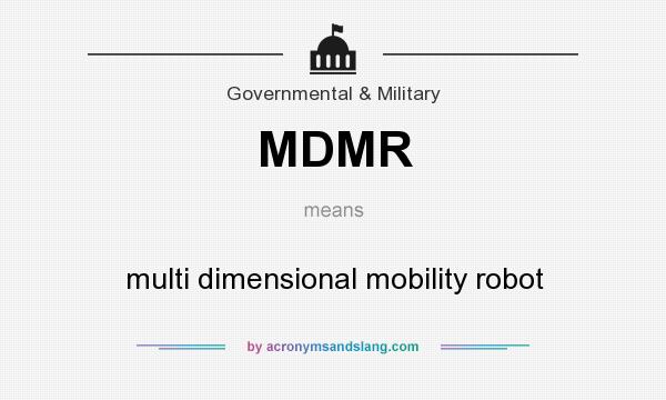 What does MDMR mean? It stands for multi dimensional mobility robot