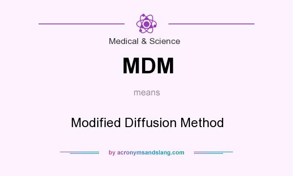 What does MDM mean? It stands for Modified Diffusion Method
