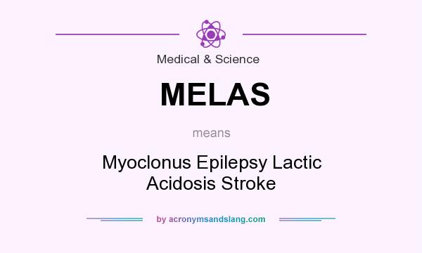 What does MELAS mean? It stands for Myoclonus Epilepsy Lactic Acidosis Stroke