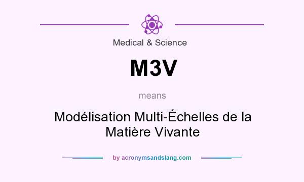 What does M3V mean? It stands for Modélisation Multi-Échelles de la Matière Vivante