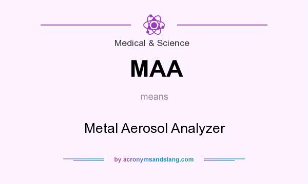 What does MAA mean? It stands for Metal Aerosol Analyzer