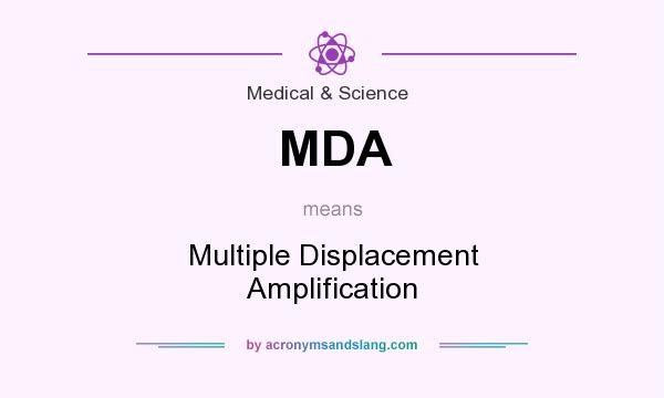 What does MDA mean? It stands for Multiple Displacement Amplification