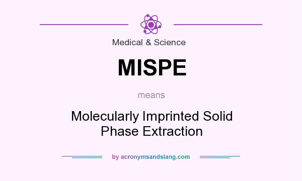 What does MISPE mean? It stands for Molecularly Imprinted Solid Phase Extraction