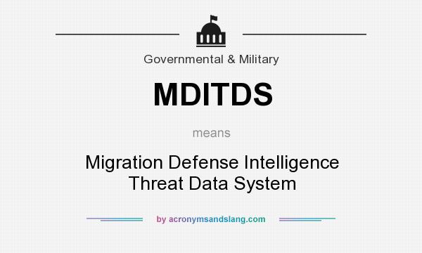 What does MDITDS mean? It stands for Migration Defense Intelligence Threat Data System