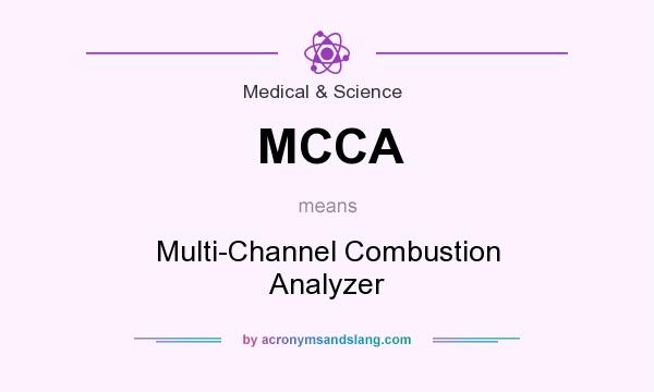What does MCCA mean? It stands for Multi-Channel Combustion Analyzer