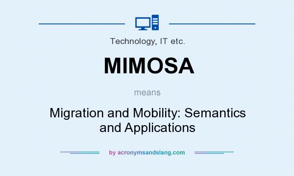 What does MIMOSA mean? It stands for Migration and Mobility: Semantics and Applications