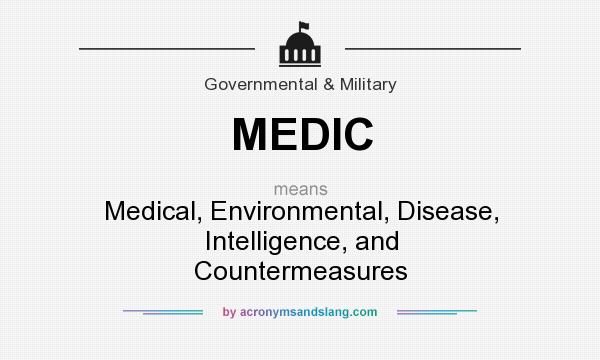 What does MEDIC mean? It stands for Medical, Environmental, Disease, Intelligence, and Countermeasures