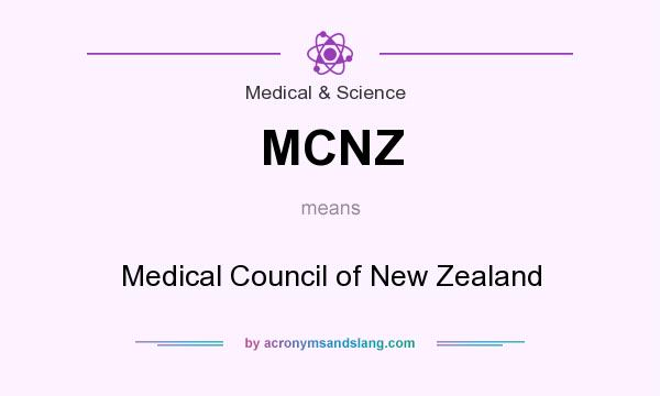 What does MCNZ mean? It stands for Medical Council of New Zealand