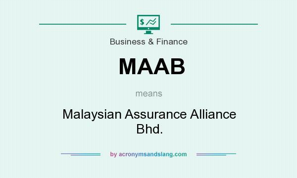 What does MAAB mean? It stands for Malaysian Assurance Alliance Bhd.