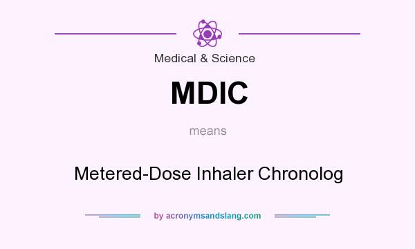 What does MDIC mean? It stands for Metered-Dose Inhaler Chronolog